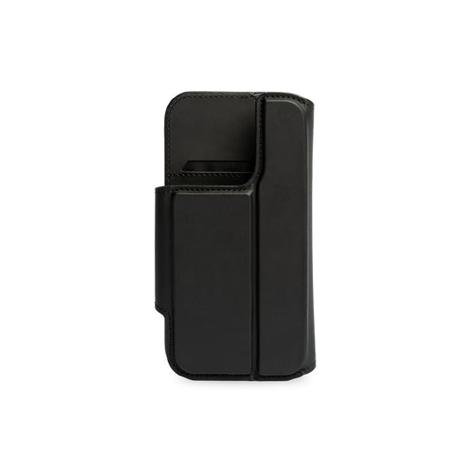 Black Flip Wallet with Stand