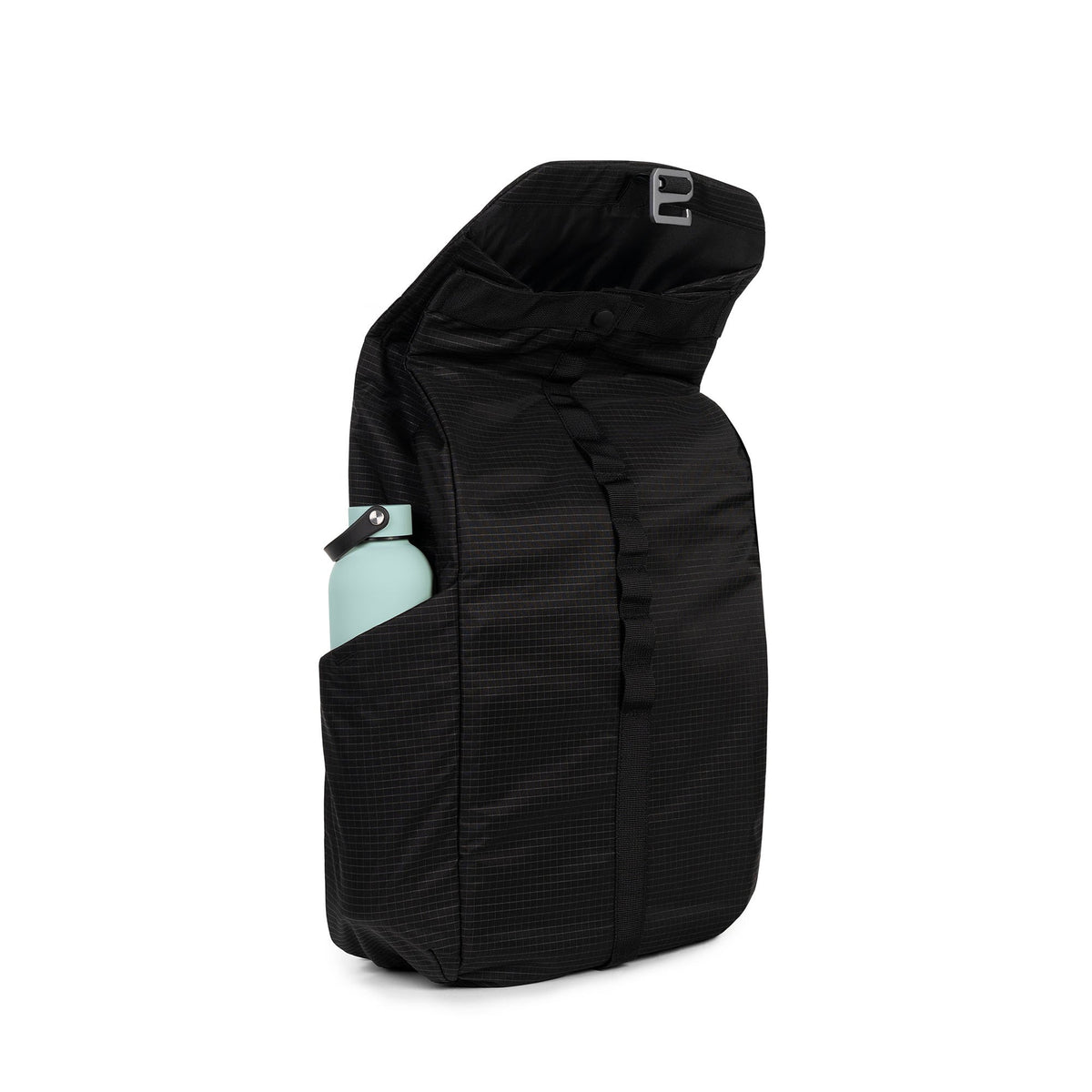 Flap Backpack with textured shell fabric - Day
