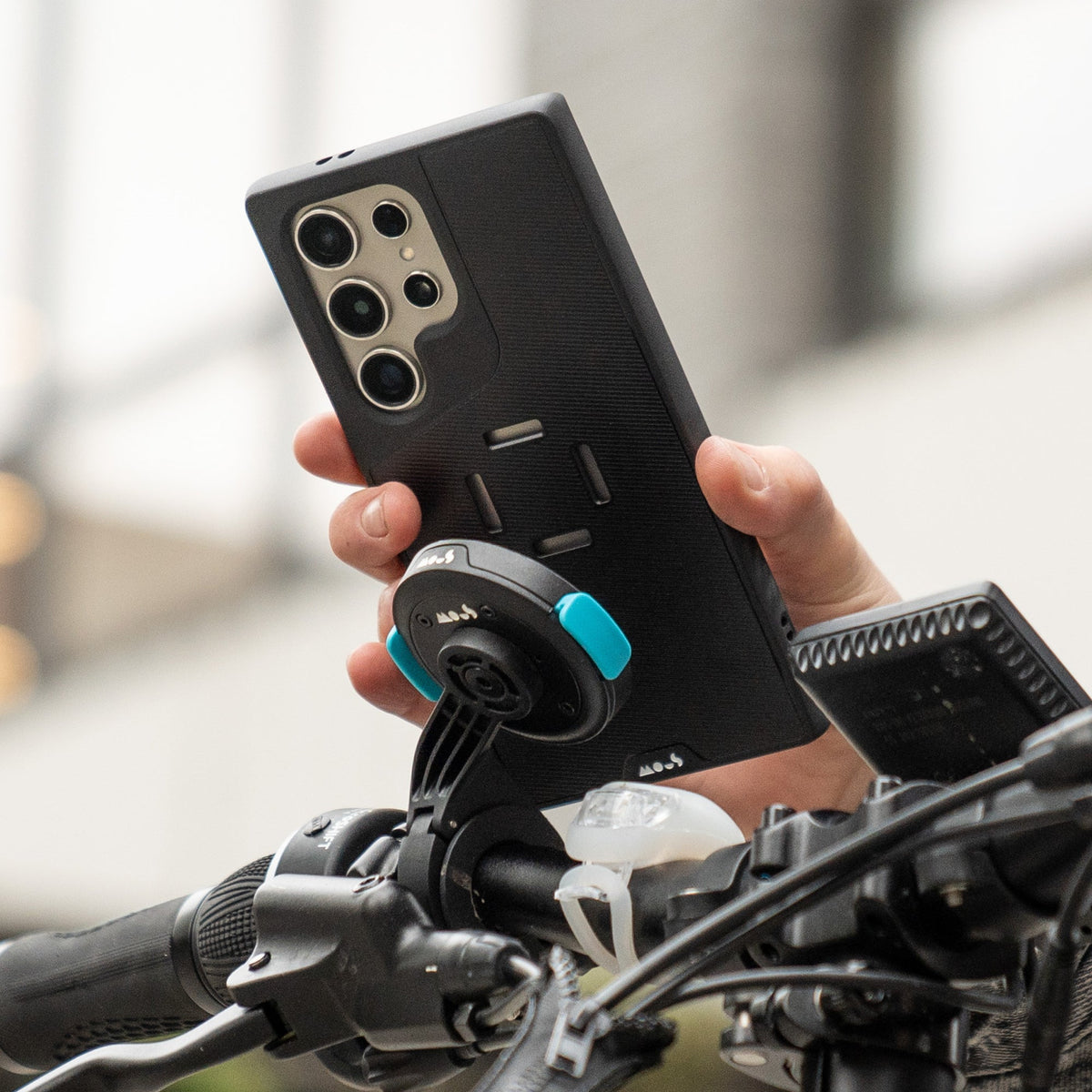 mechanical mount Phone Case - Black