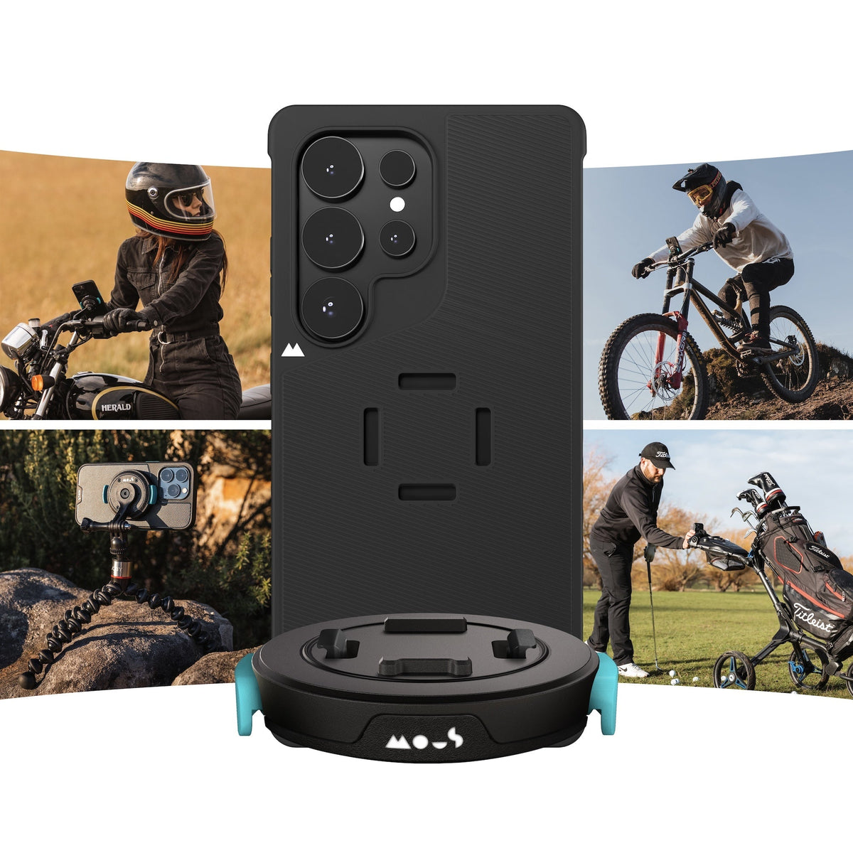 mechanical mount Phone Case - Black