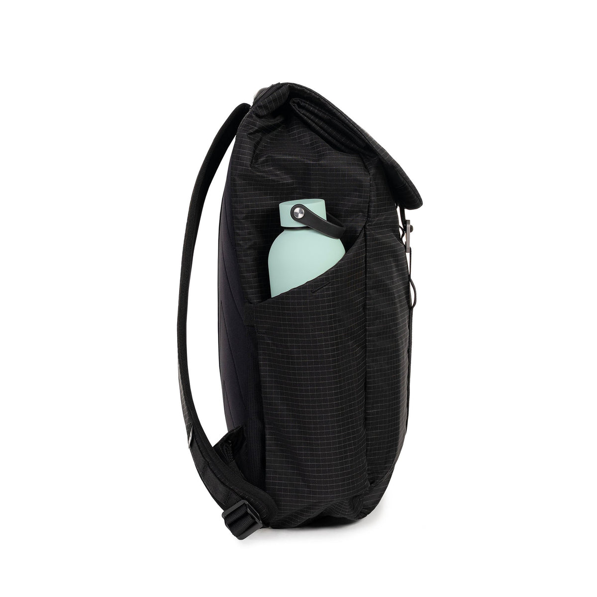 Flap Backpack with textured shell fabric - Day