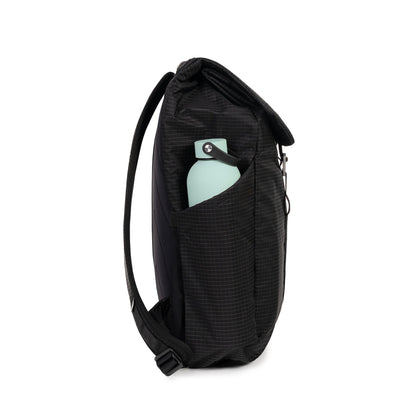 Flap Backpack with textured shell fabric - Day