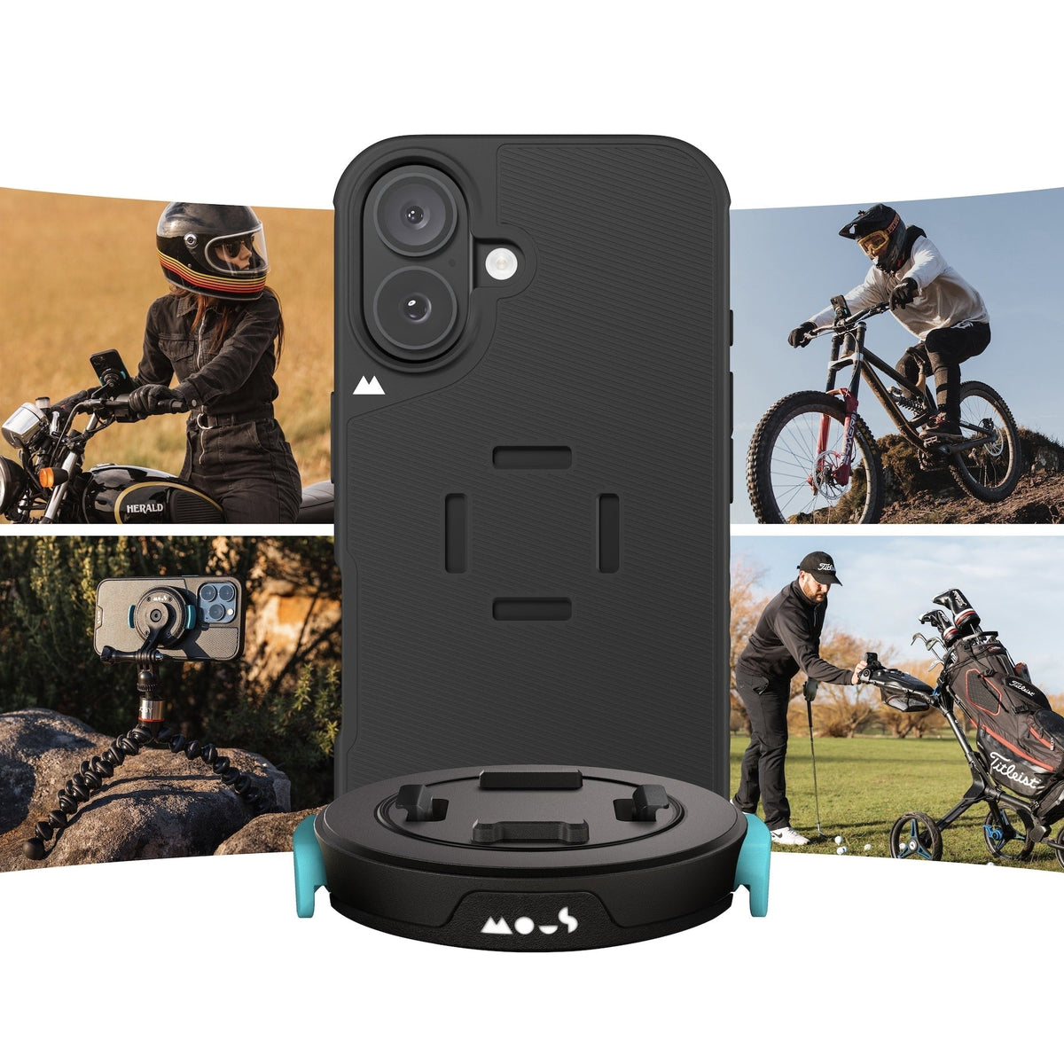 mechanical mount Phone Case - Black