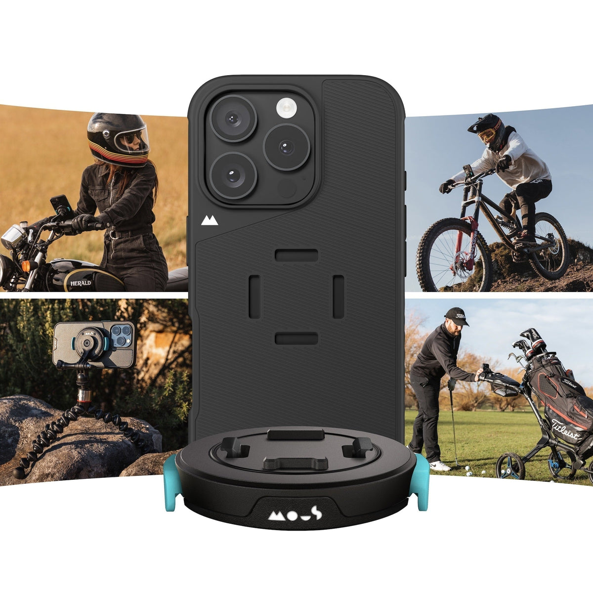 mechanical mount Phone Case - Black