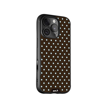 Mocha Protective Phone Case - Polka Dots MagSafe