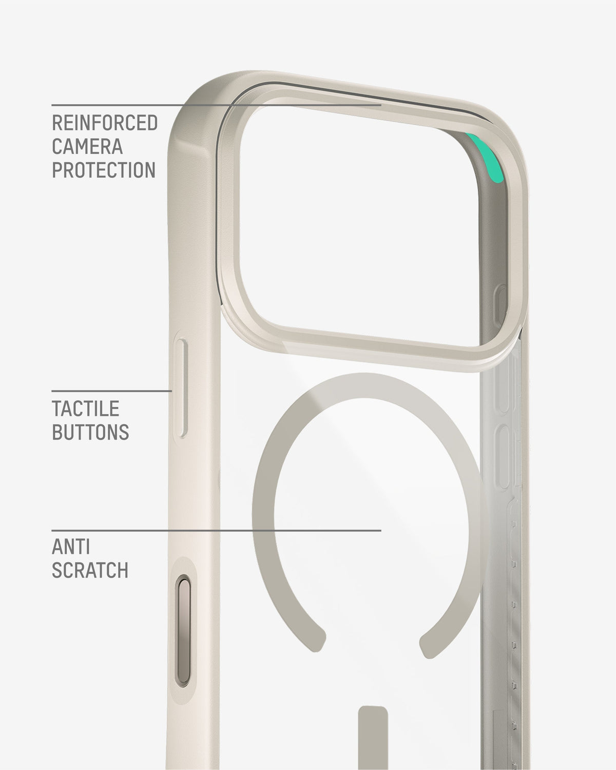 Clarity Phone Case - Stone Magsafe