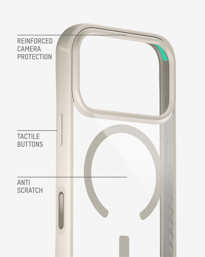 Clarity Phone Case - Stone Magsafe